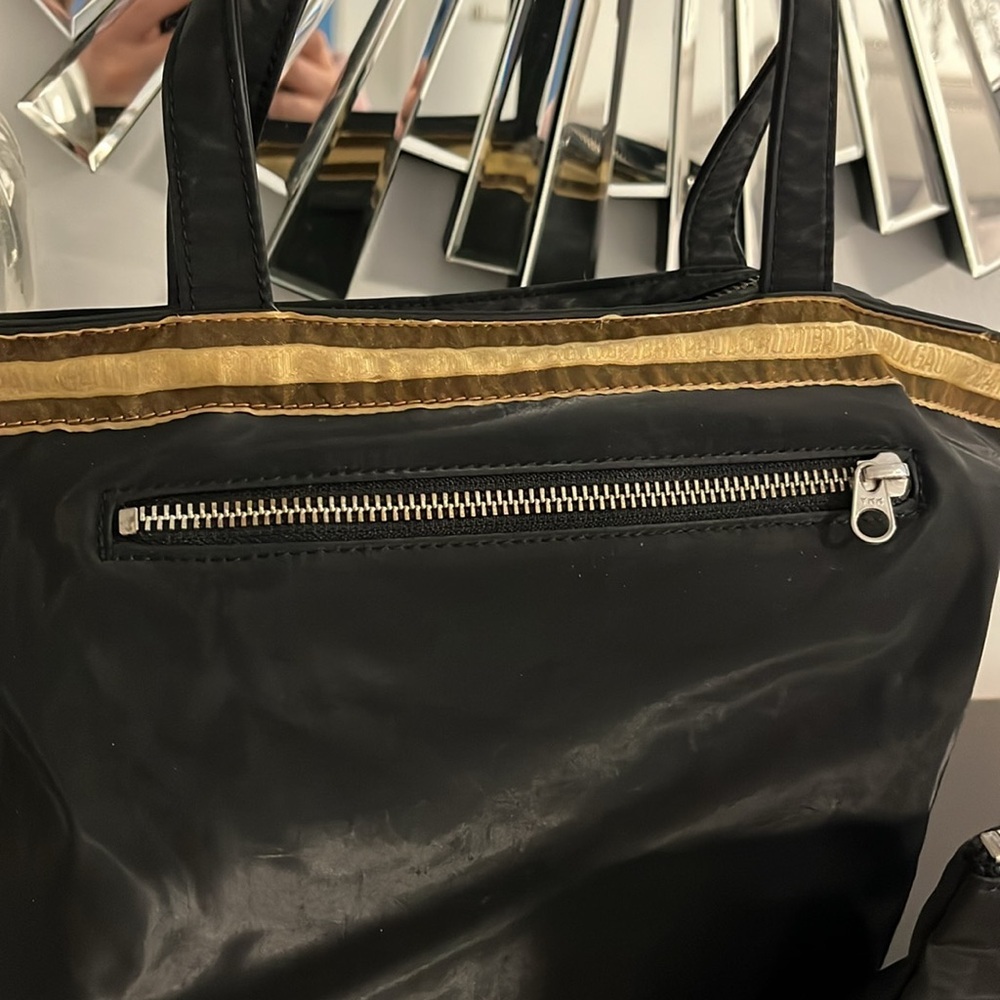 Vintage Jean Paul Gaultier Nylon Tote Bag and Matching Pouch - Picture 7 of 10